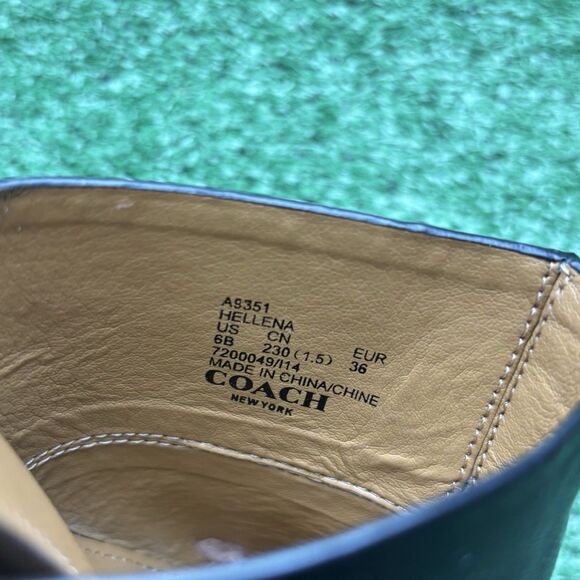 NEW COACH Helena platform open toed heels Y2K Clog Mules Wood Size 6B VTG - Picture 2 of 9